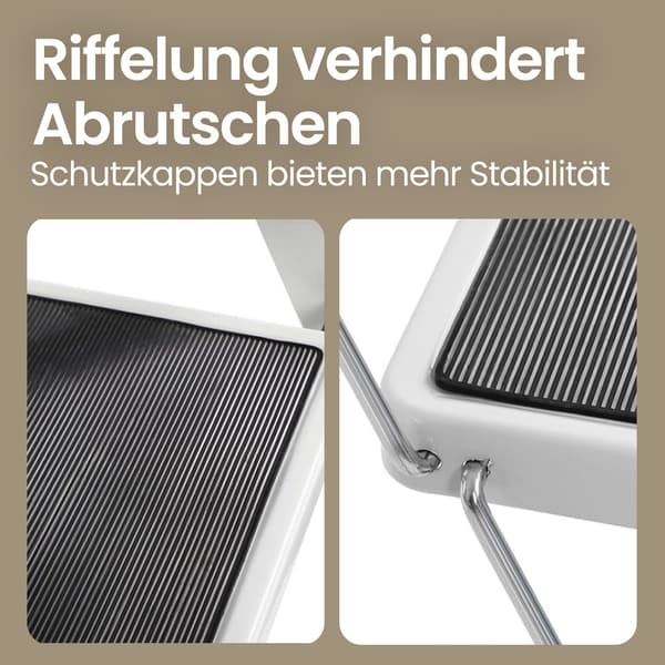 Trappestige - Sammenklappelig og robust - Hvid