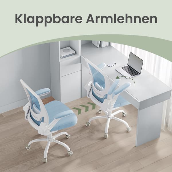 Ergonomisk kontorstol - 1 stk. - gyngefunktion - drejestol
