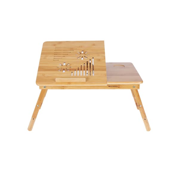 Laptopbord - justerbart og foldbart - bambus - naturlig