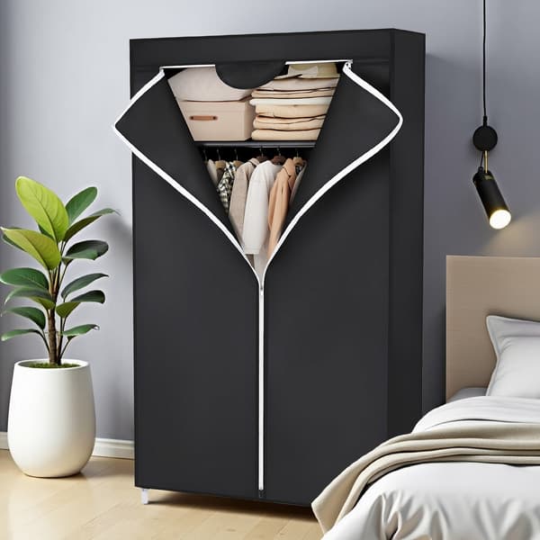 Garderobe - Pladsbesparende design - Sort