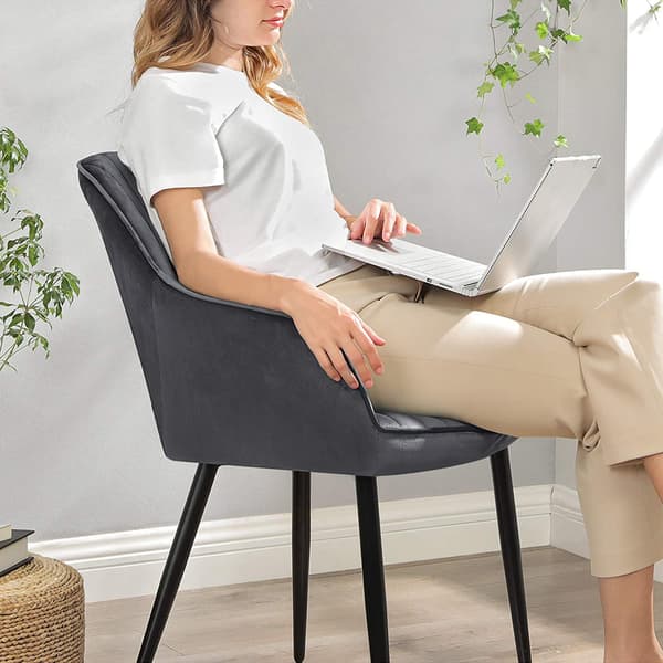 Matstolar - Ergonomisk design - Klädda - Grå