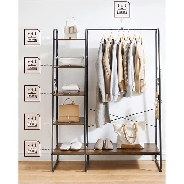Garderobe - Elegant design med gardiner - Sort