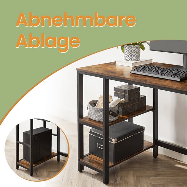 Datorbord - modern design - brunsvart