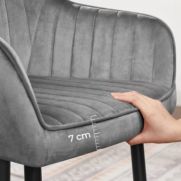 Matstolar - Ergonomisk design - Klädda - Ljusgrå