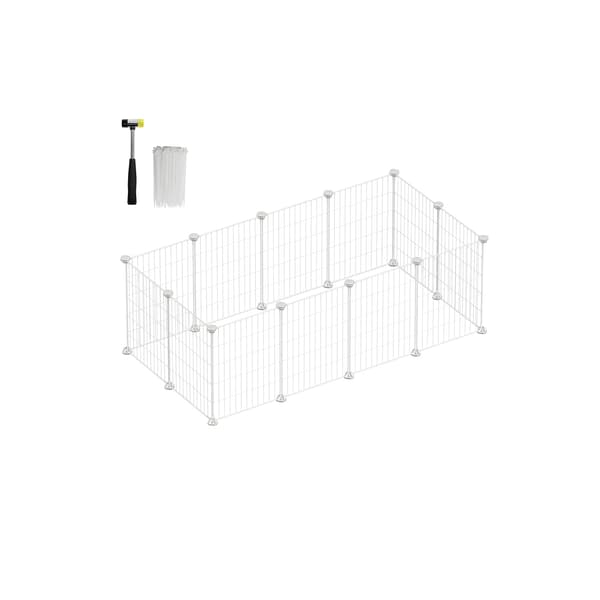Smådjursbur - DIY - metall - vit