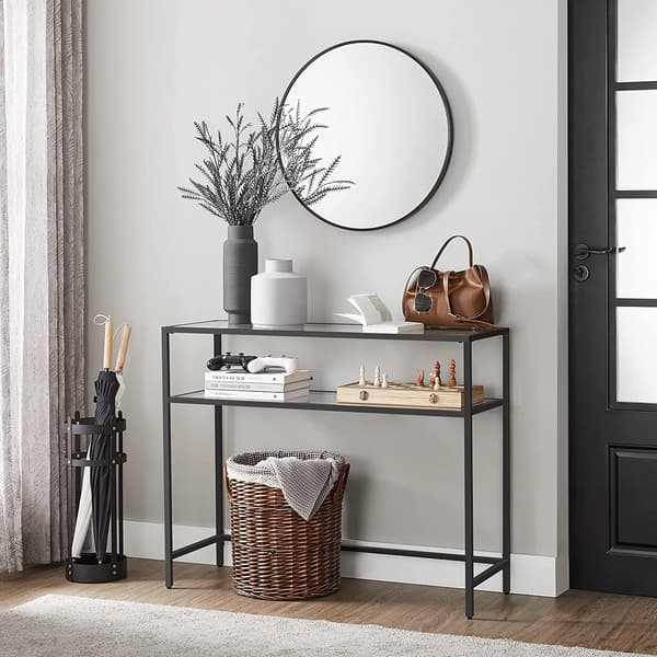 Sidebord - Moderne design med 2 hylder - Sort