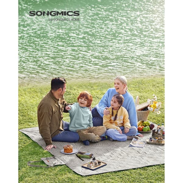 Picnictæppe - maskinvaskbart - 200 x 200 cm - khaki