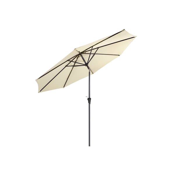 Parasol - Ø 300 cm - Med håndsving - Beige