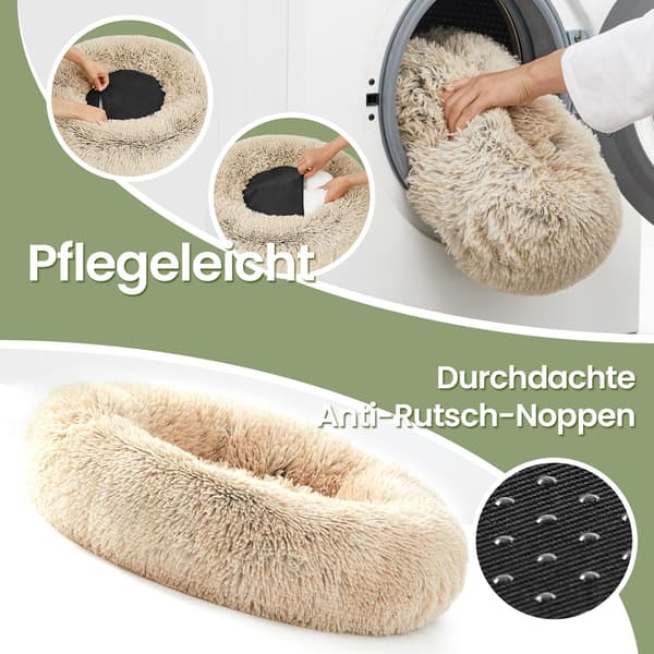 Hundbädd - Fluffig munkdyna - Ombre khaki