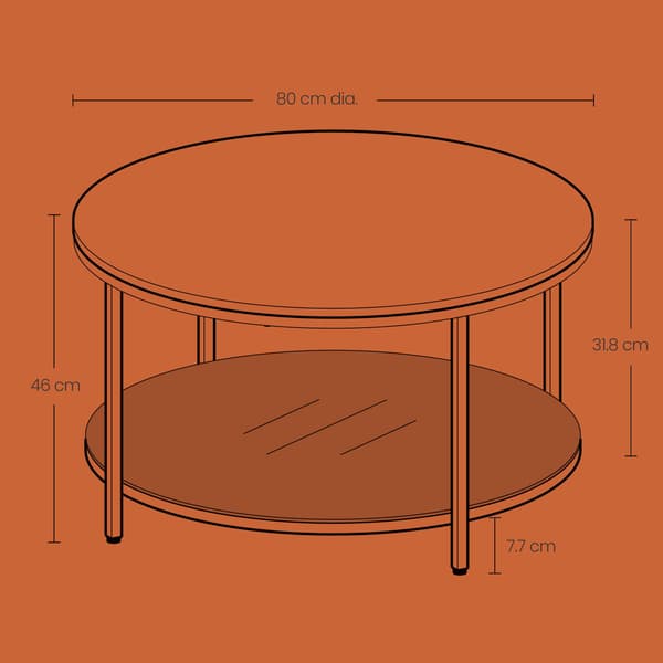 Soffbord - Modern design - Vit-Ljusguld Marmor