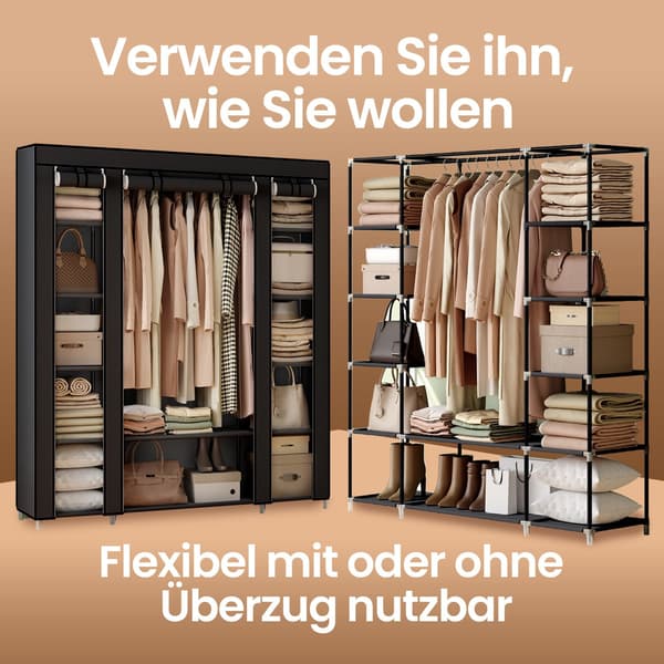 Garderobe - Pladsbesparende design - Sort