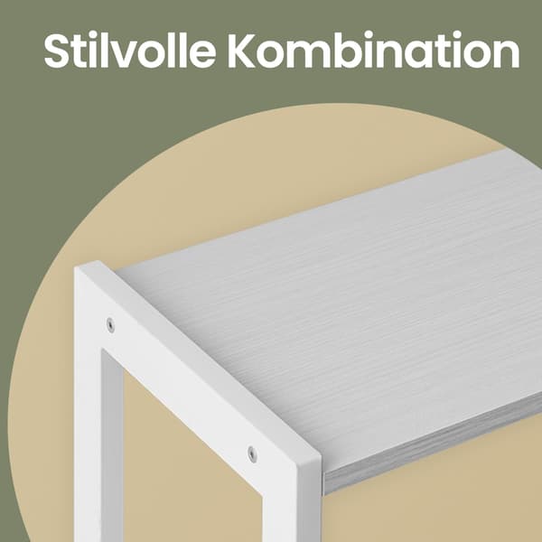 Bokhylla - modern design - lönnvit-molnvit