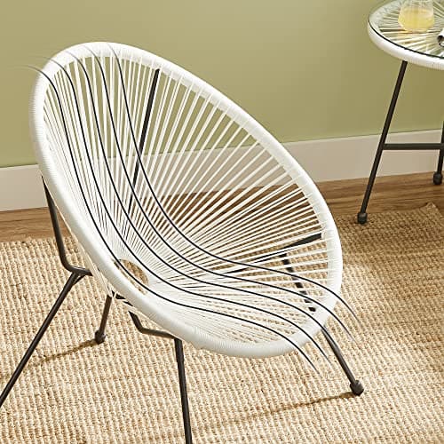 Trädgårdsmöbelset - Ergonomisk design - 2 stolar och bord - Vit