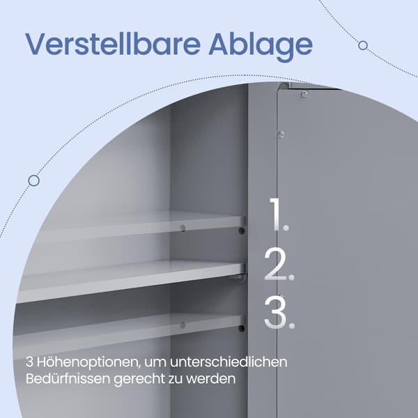 Spejlskab - Moderne badeværelsesmøbler - Duegrå