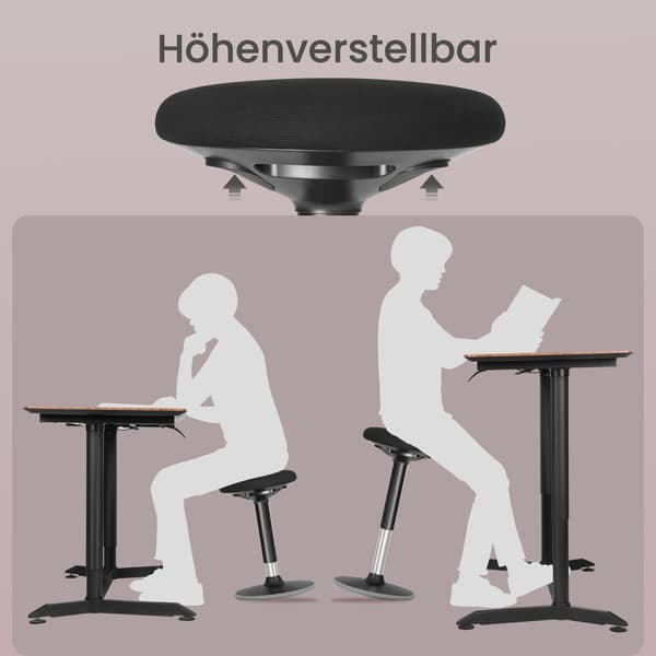 Justerbar stol - Ergonomisk drejestol - Hurtig montering
