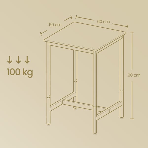 Barbord - Kompakt og robust - Beige-hvid