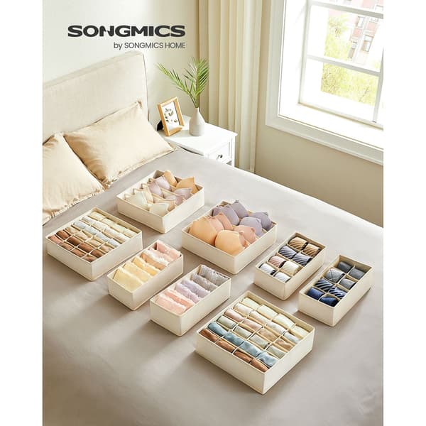 Organizer-sæt med 8 - til undertøj og accessories - beige