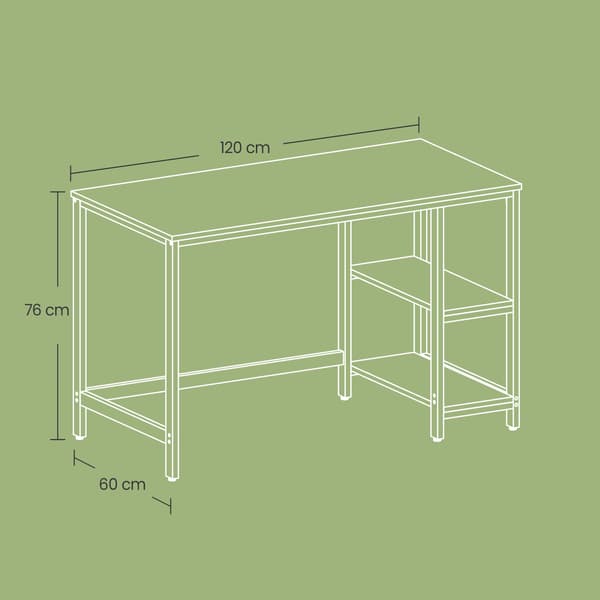 Datorbord - modern design - brunsvart