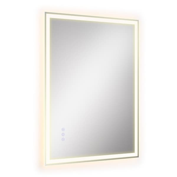 Badrumsspegel - 80,7 x 60,7 cm - Dimbar - Vit - 4,9 kg