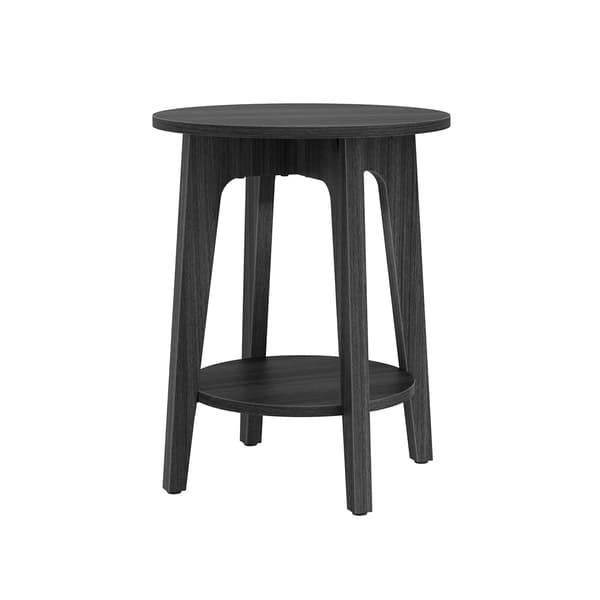Modernt sidobord - design med 2 våningar - Trä - Svart