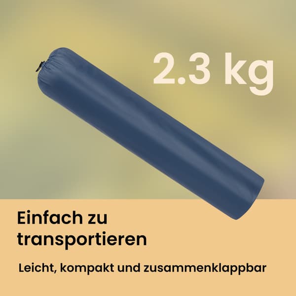Hopfällbara stolar set om 2 - Bärbara och robusta - Mörkblå