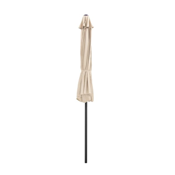 Parasol - Ø 300 cm - Med håndsving - Beige