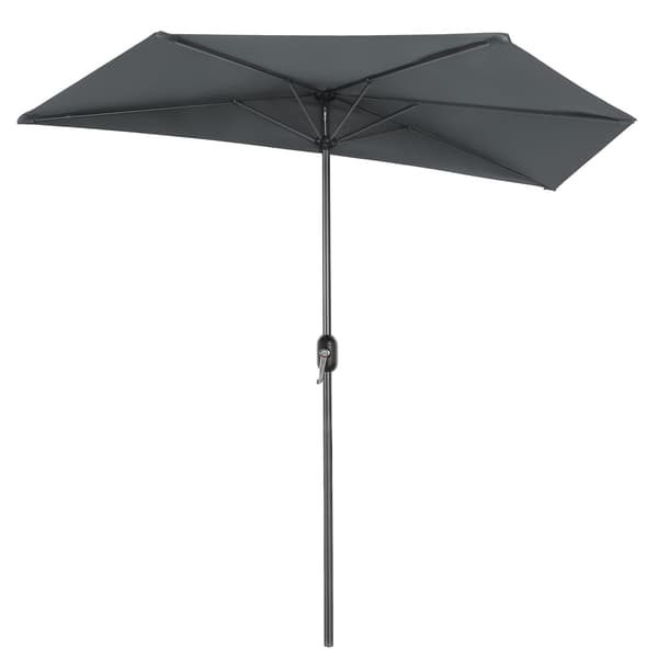 Parasol - Med håndsving - Ø 270 cm - Grå