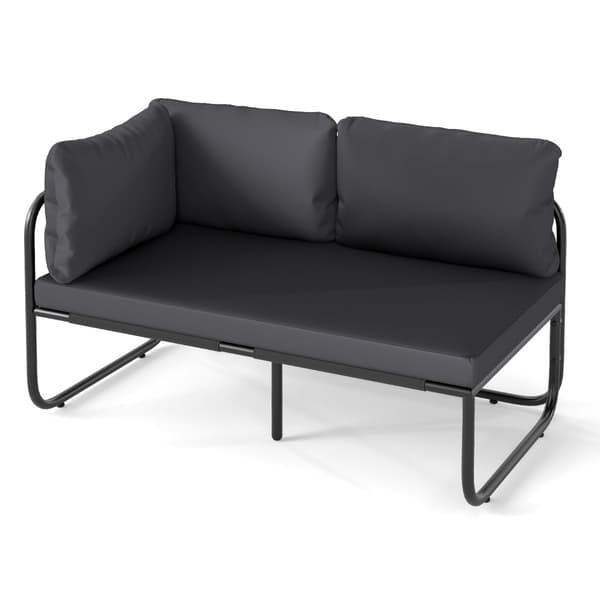 Trädgård - Lounge Soffa Möbler Utomhus med Kuddar sits - 2 - Grå