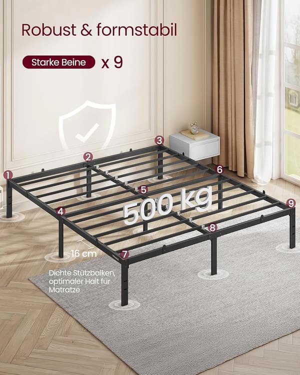 Dobbeltsengstel - Moderne design - Stål - Blæksort