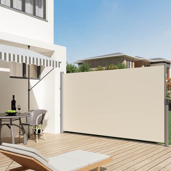 Sidemarkise - TÜV-certificeret - aluminium - beige