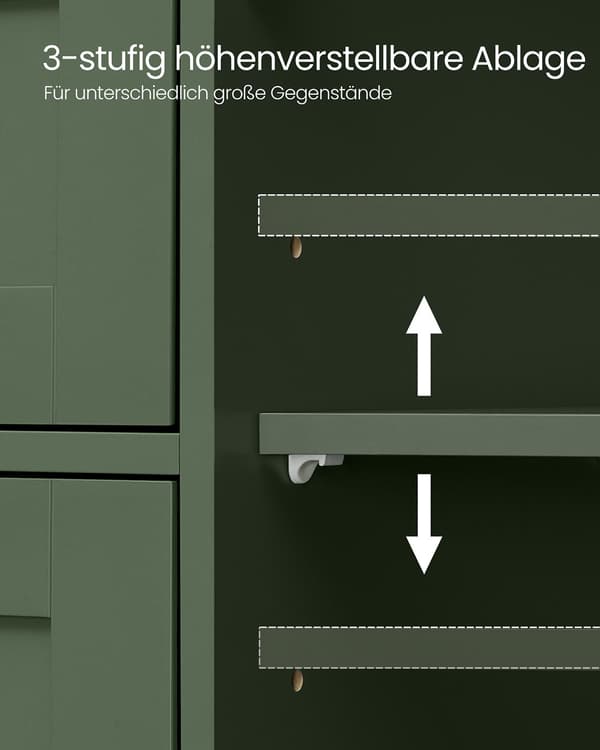 Badrumsskåp med 4 lådor - Kompakt design - Skogsgrön