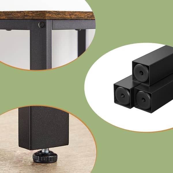 Datorbord - modern design - brunsvart