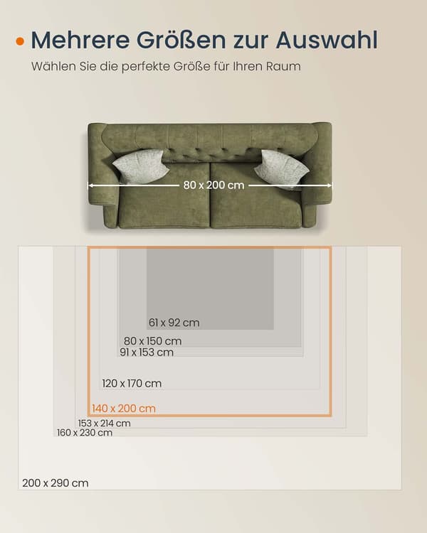 Fluffig boho-matta 140 x 200 cm cappuccino beige