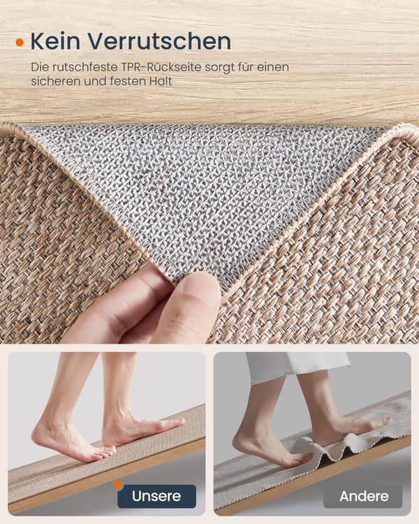 Matta - Jute-look - 80 x 150 cm - Kamelbrun