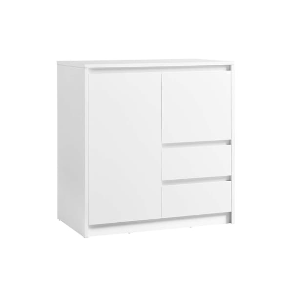 Opbevaringsskab - Med døre og skuffer - Cloud White