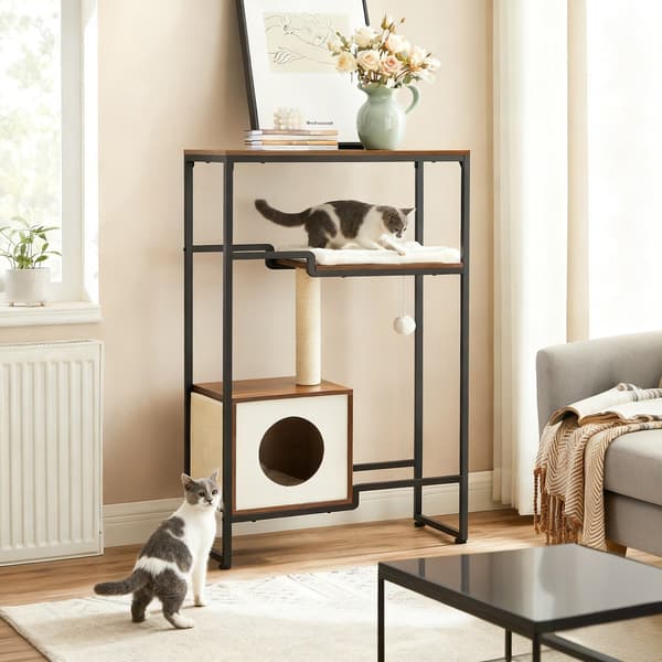 Kradsetræ til katte - med opbevaringsplads
