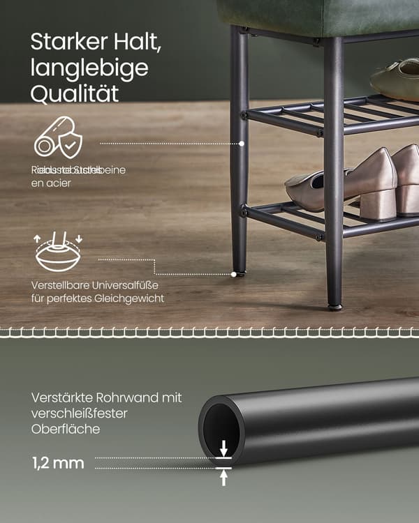 Skobänk - Modern och snygg - Skogsgrön