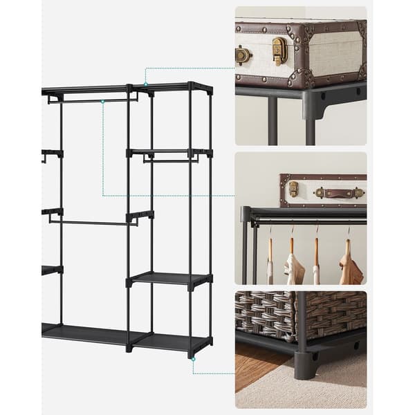 Garderobe - Justerbar og robust - Sort