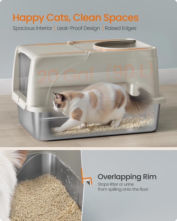 Kattebakke - Inkluderer ske og børste - Cappuccino Beige