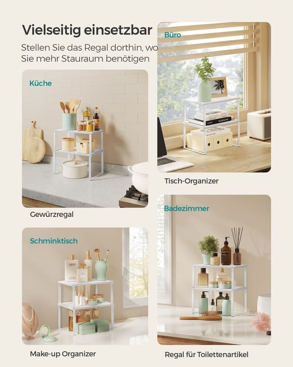 Kökshyllor stapelbara 2-pack molnvit-snövit