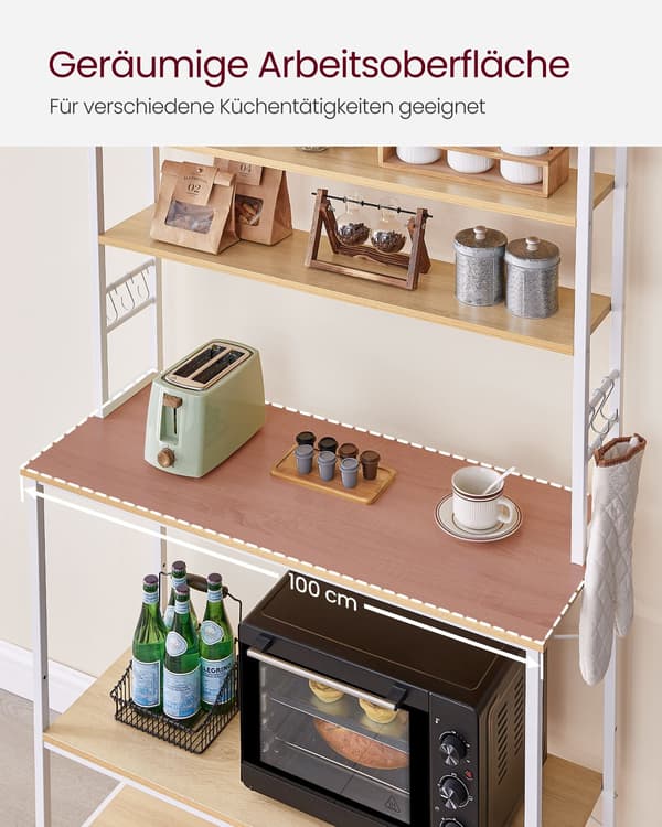 Kökshylla - industridesign - vit ek