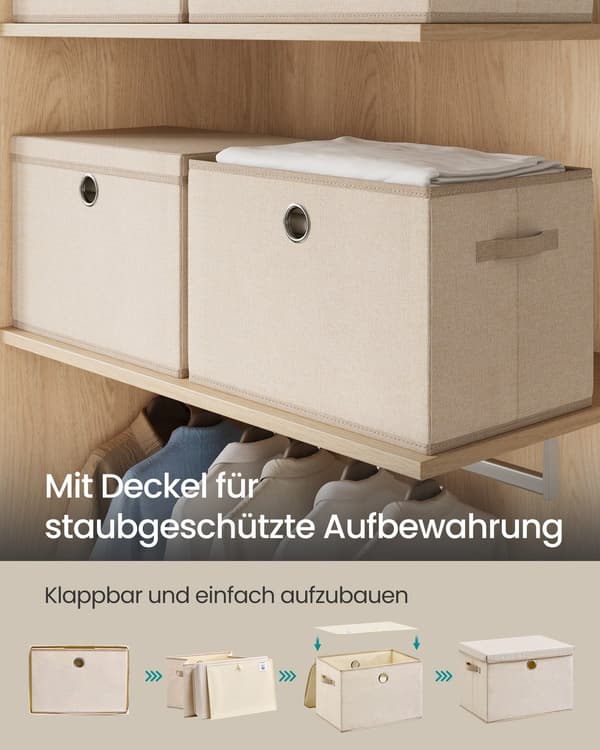 Opbergtas - set van 3 - organizerdozen - zandbeige
