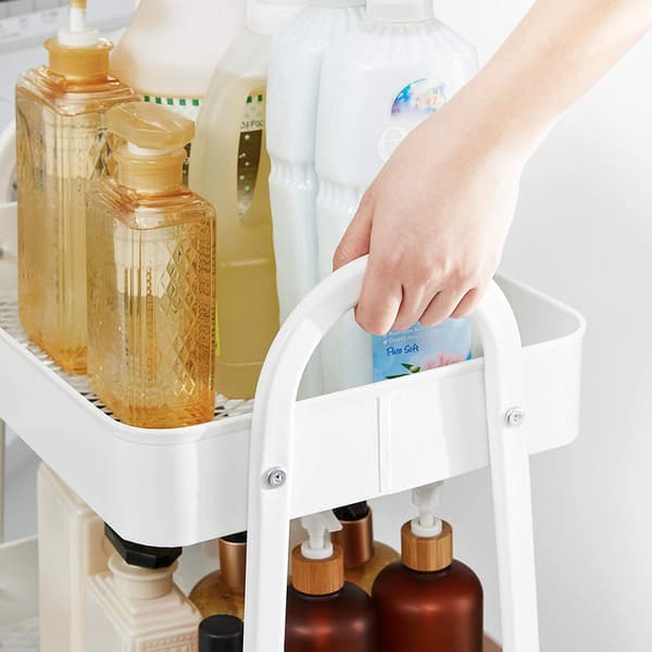 Trolley - Robust stålramme - 3 niveauer - Hvid