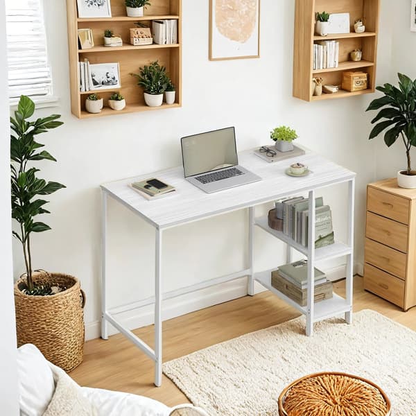 Computerbord - moderne design - hvid