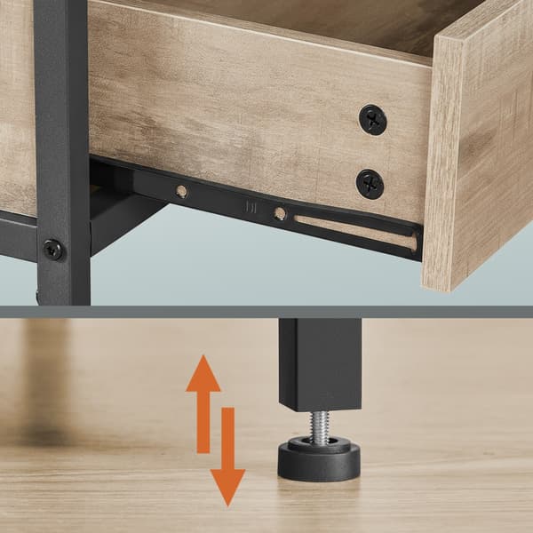 Højdejusterbart bord - Sidemodel - Med skuffer