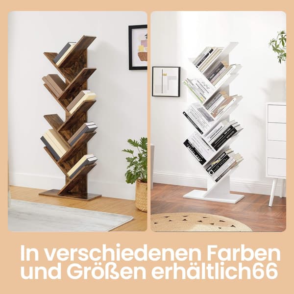 Bogreol - Pladsbesparende design - Vintage brun