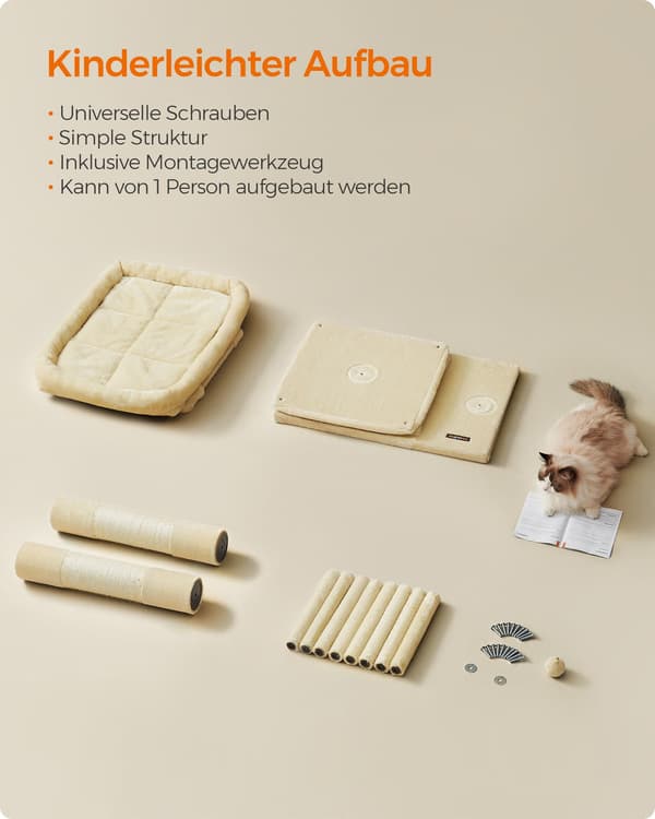 Klösträ XL - stor plattform - beige