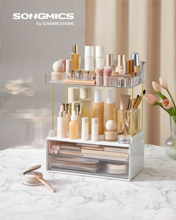 Makeup-organisator - 4 niveauer - gennemsigtig