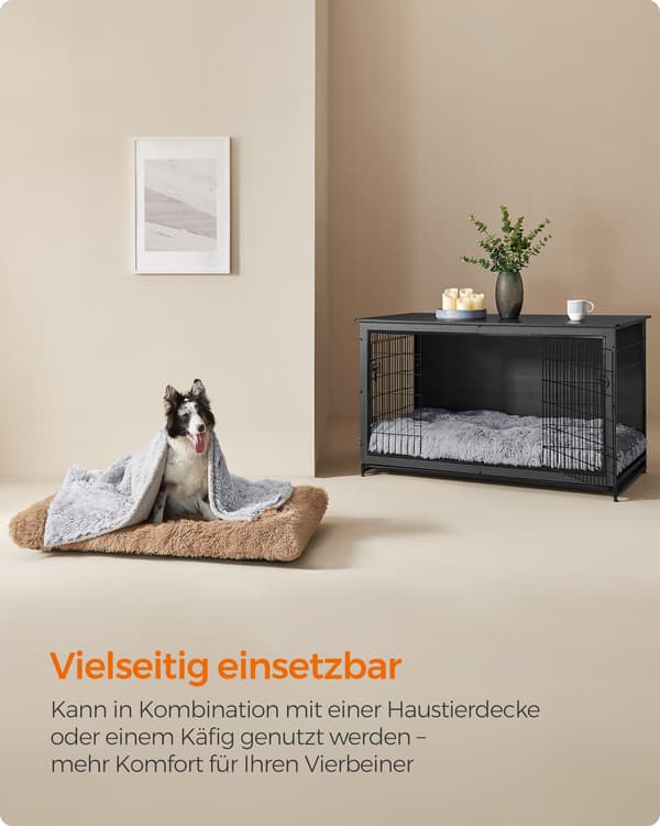 Hundeseng - blødt fyld - kamelbrun