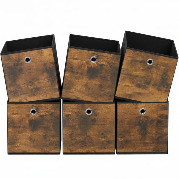 Förvaringskuber - set om 6 - organiseringsboxar - non-woven tyg